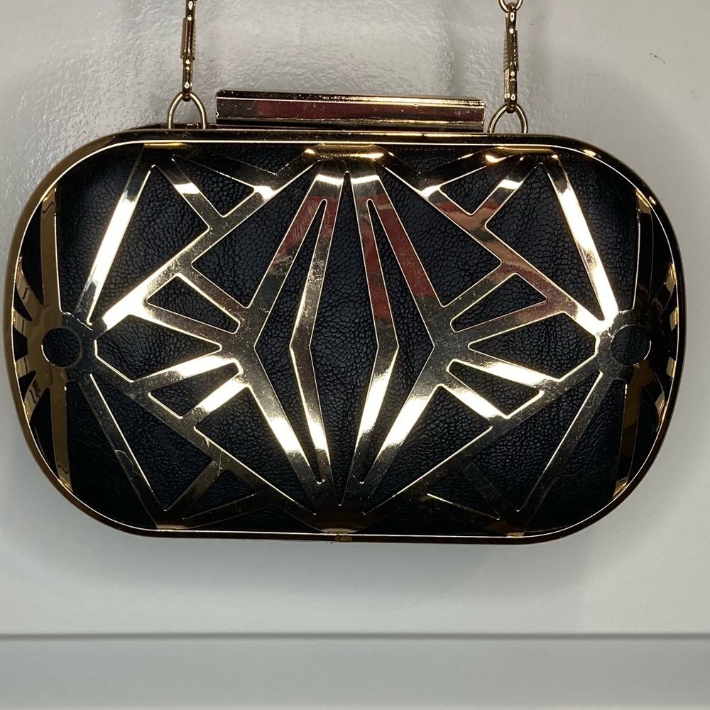 ALDO Black and gold evening bag